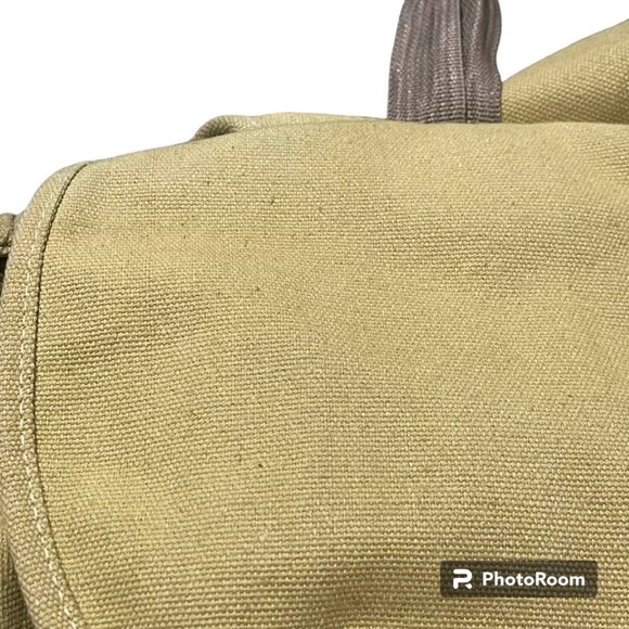 Military-Style Thick Canvas Hiking Camping Utility Unisex Backpack with Buckles - Picture 8 of 15